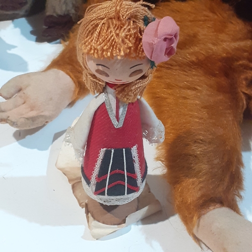 240 - Vintage, some possibly older dolls and teddies. Show some age related wear but bags of character.