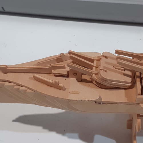 245 - Model ship on stand. Made up complete, ready to paint