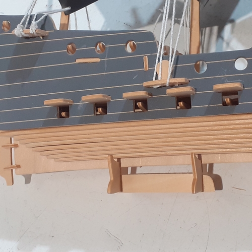 197 - Model pirate ship. Made up complete. Nice detail