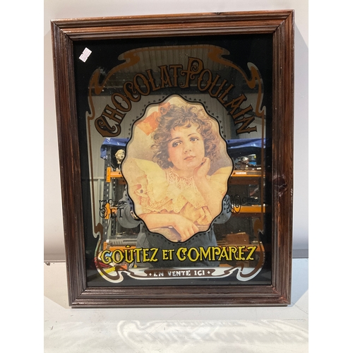 297 - 54cm x 41cm Chocolate Poulain mirror picture