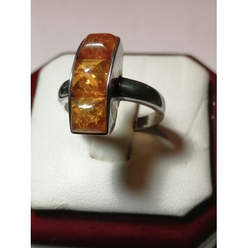 25A - Silver ring 3.73 grams Size P