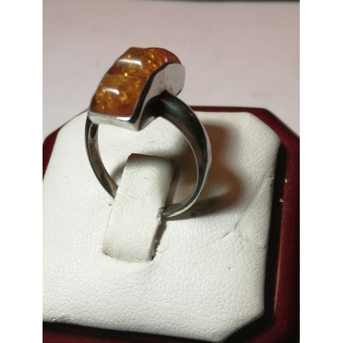 25A - Silver ring 3.73 grams Size P