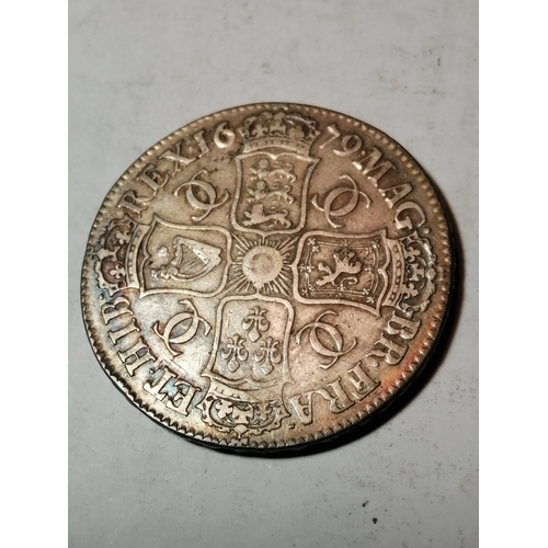 38A - 1679 Charles II crown in very fine condition