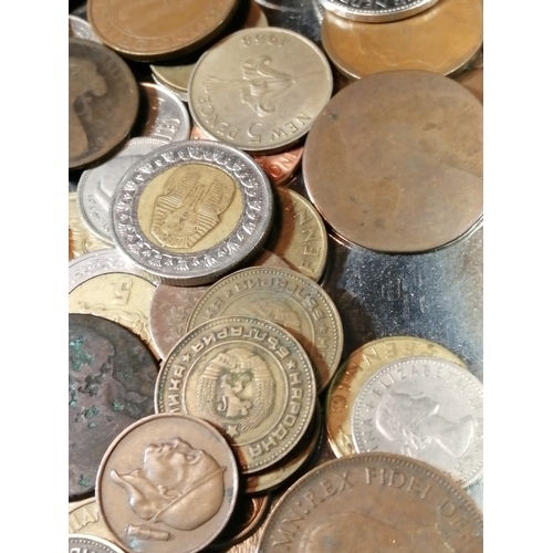 39A - Large tin of mixed coinage (silver noted)