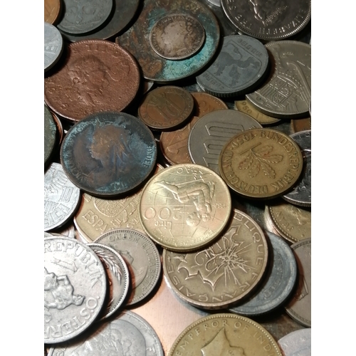 39A - Large tin of mixed coinage (silver noted)