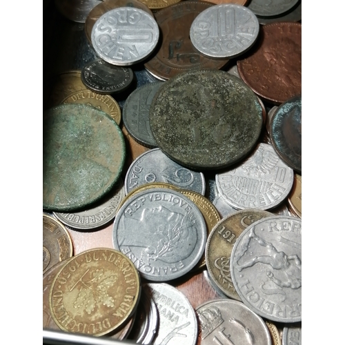 39A - Large tin of mixed coinage (silver noted)