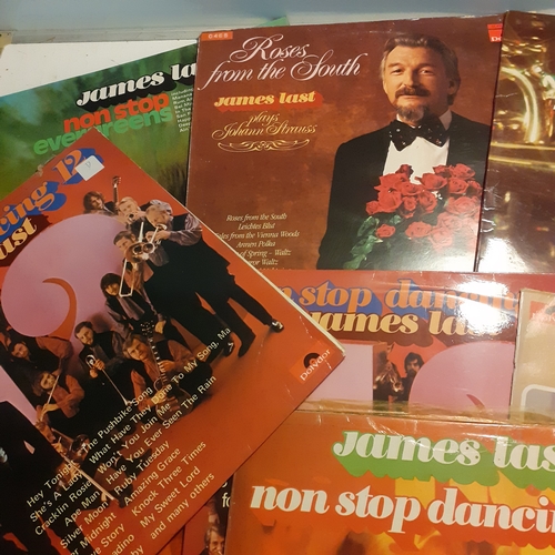 18 - A quantity of 10 James Last LPs. Including  Roses from the South, Superlast, Non stop dancing and mo... 