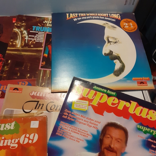 18 - A quantity of 10 James Last LPs. Including  Roses from the South, Superlast, Non stop dancing and mo... 