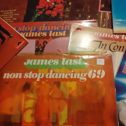 18 - A quantity of 10 James Last LPs. Including  Roses from the South, Superlast, Non stop dancing and mo... 