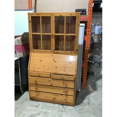 456 - Ducal dresser unit with writing bureau to lower sections - 1.8mx1m