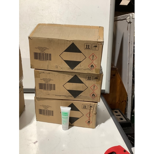 502 - Three boxes of 48 hand candy sanitisers