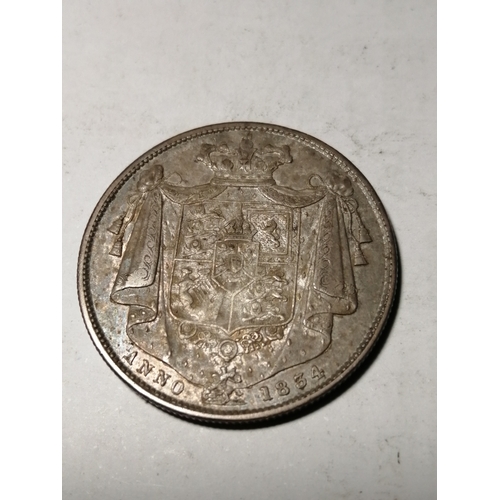 39B - 1834 William IV halfcrown in about extremely fine condition with traces of lustre