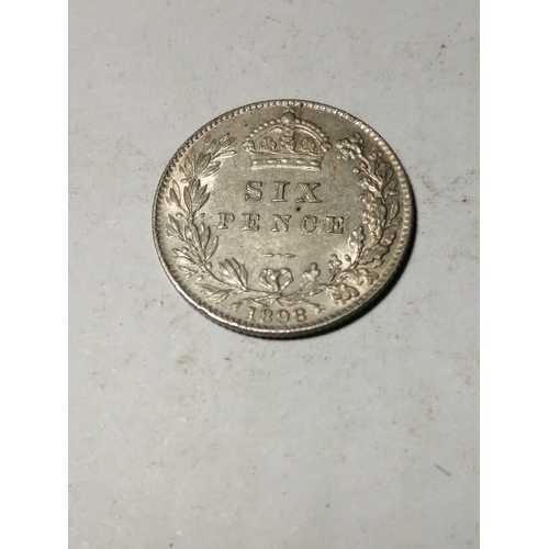 35B - 1898 Victorian sixpence in extremely fine condition