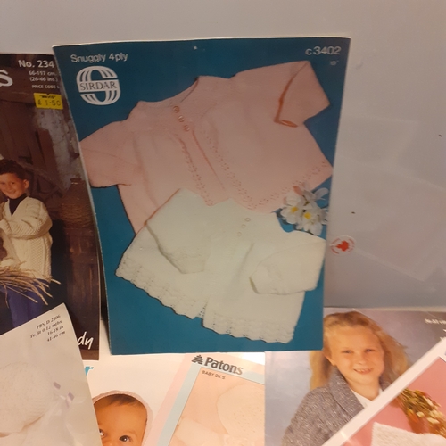 20 - A quantity of approx 25 vintage knitting patterns mostly baby and children