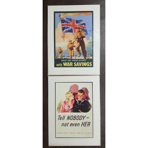 204A - 4 reproduction posters reference WWII. Individually sealed. Size: 30.5 cm  x 41 cm