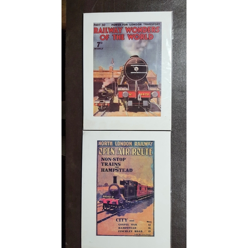 205A - 4 reproduction colour prints of British train company adverts. Individually sealed. Size: 30.5 cm  x... 