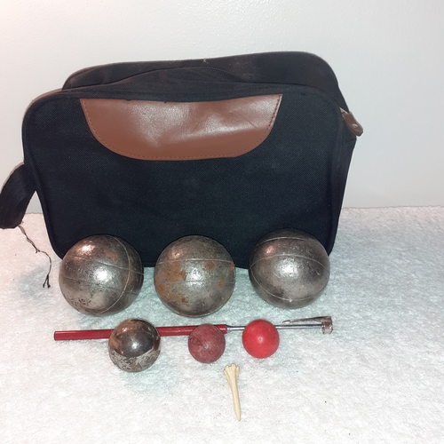 13 - 3 vintage steel french boules with Jack's and other related items. Some wear but should clean up wel... 