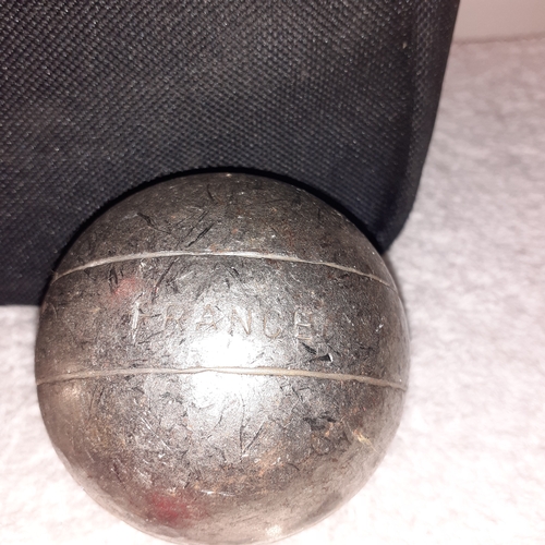 13 - 3 vintage steel french boules with Jack's and other related items. Some wear but should clean up wel... 
