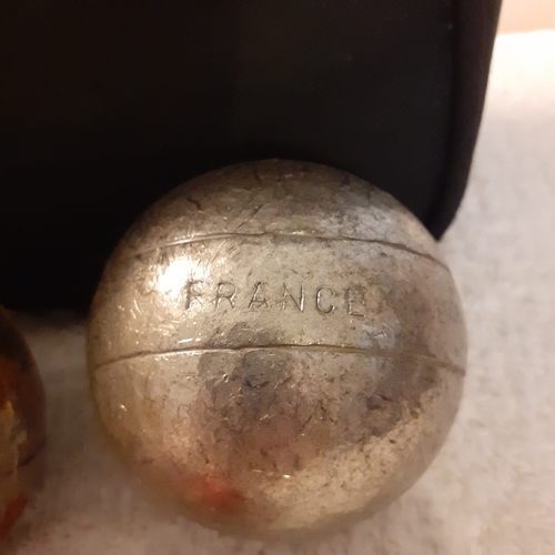 13 - 3 vintage steel french boules with Jack's and other related items. Some wear but should clean up wel... 