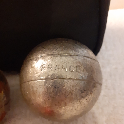 13 - 3 vintage steel french boules with Jack's and other related items. Some wear but should clean up wel... 