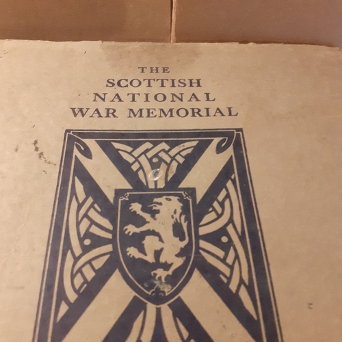 15 - A collection of historical paperwork and registers for the Scottish war memorial and registered numb... 