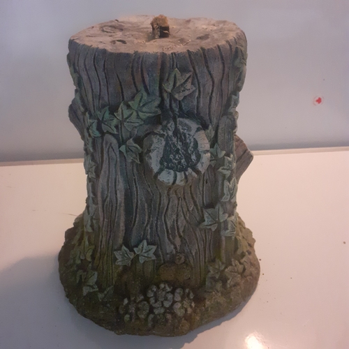 20 - Heavy concrete tree stump garden ornament