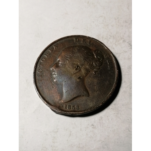 32A - 1853 Victorian penny