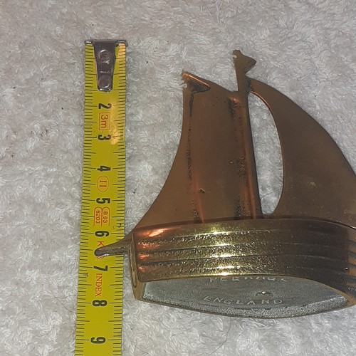 24 - 3 brass sailing boats. One is stamped peerage