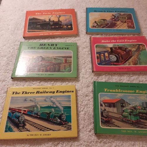 28 - 6 Thomas the tank engine books from 1970s by Rev W Awdry