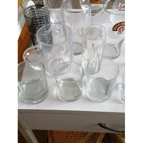 41A - Collection of pub drinking glasses