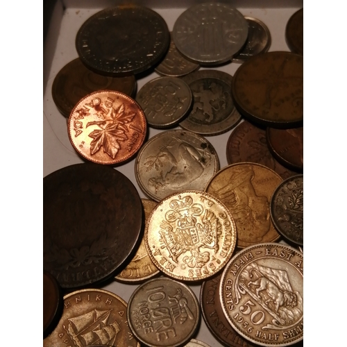 39A - Box of mixed coinage (silver noted)