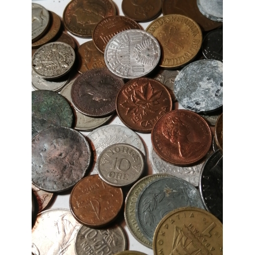 39A - Box of mixed coinage (silver noted)