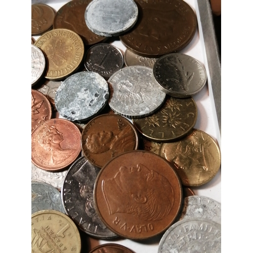 39A - Box of mixed coinage (silver noted)