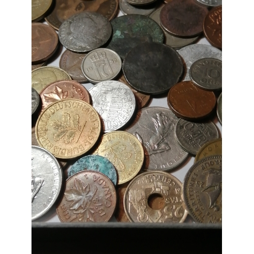 39A - Box of mixed coinage (silver noted)