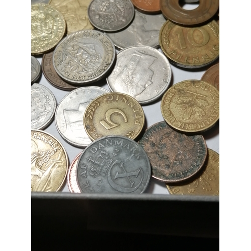 39A - Box of mixed coinage (silver noted)