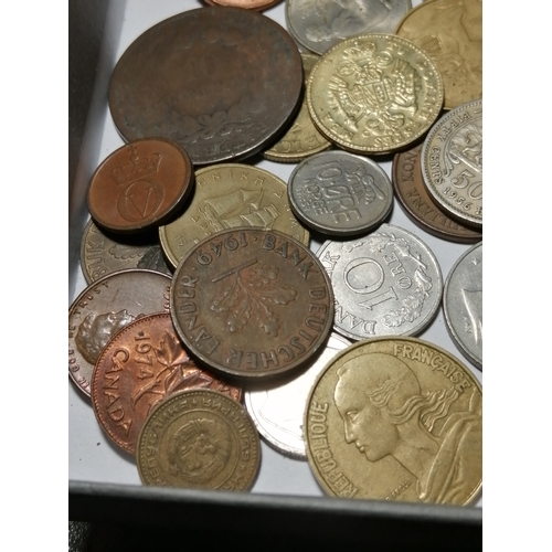 39A - Box of mixed coinage (silver noted)