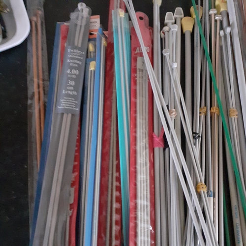 2 - Large quantity of knitting needles. Paired up (may have missed a couple)  Including Milward, Aero, d... 