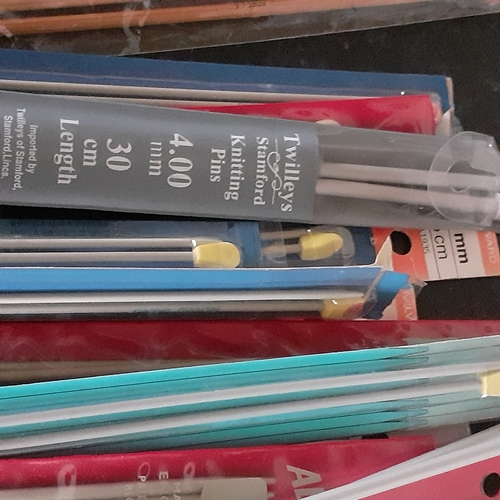 2 - Large quantity of knitting needles. Paired up (may have missed a couple)  Including Milward, Aero, d... 