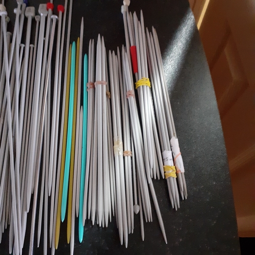 2 - Large quantity of knitting needles. Paired up (may have missed a couple)  Including Milward, Aero, d... 