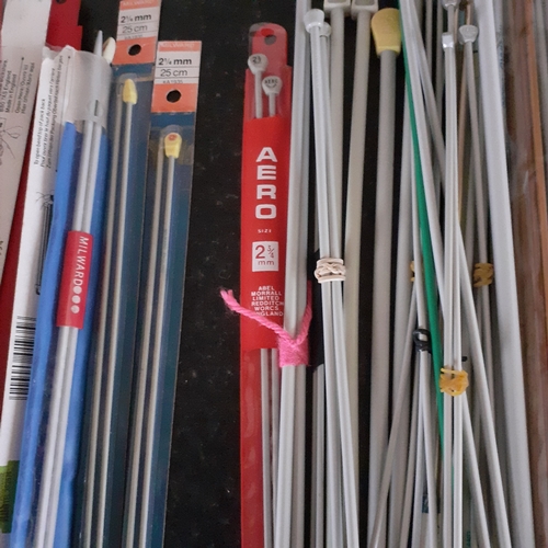 2 - Large quantity of knitting needles. Paired up (may have missed a couple)  Including Milward, Aero, d... 