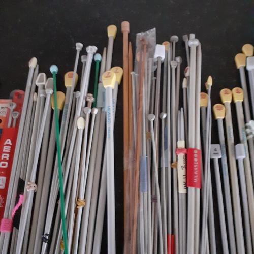 2 - Large quantity of knitting needles. Paired up (may have missed a couple)  Including Milward, Aero, d... 