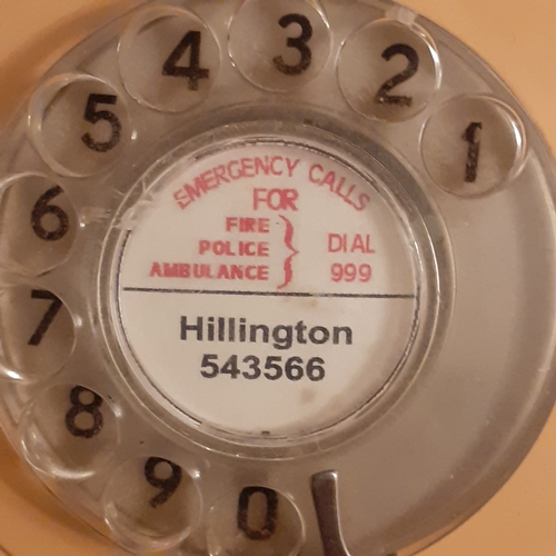 149 - Vintage genuine GPO cream table top dial telephone. Was working when disconnected but has since been... 