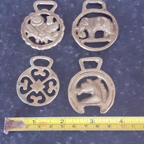 4 - 4 x mini horse brasses of various design