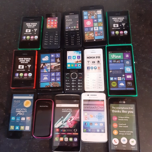 10 - 15 dummy/ Shop display smart phones. Have been previously used for display but still fit for purpose... 