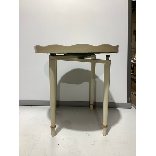 34 - Floral painted pop up side table