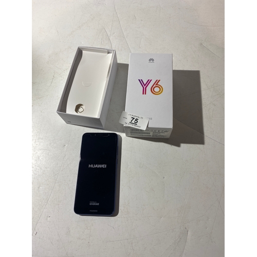 75 - Huawei Y6 mobile phone - reset ready for use