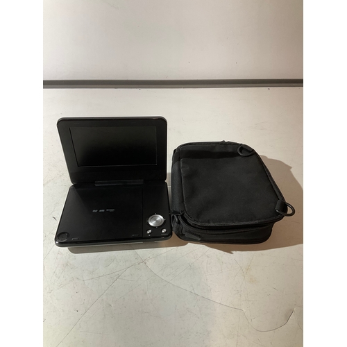 93 - 7” portable DVD player in case with remote and leads