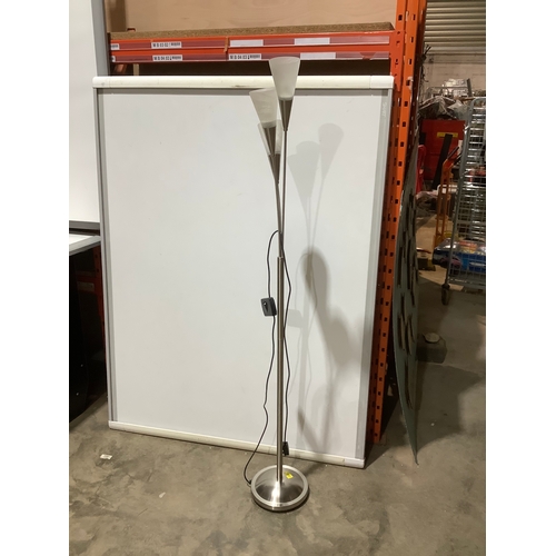 179 - Chromed 3 way floor lamp