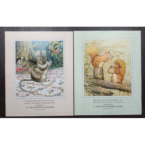 226A - 2 large colour posters. “The Tailor of Gloucester” and “The Tale of Squirrel Nutkin” both by Beatrix... 