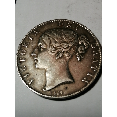 39A - 1844 Victorian crown in good very fine condition